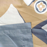 400TC Cotton Sateen Quilt Cover Set Modern Art Queen - Side View