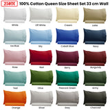 Artex 250TC 100% Cotton Sheet Set Single Cream - Front View