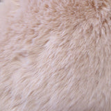 Ariana Long Fleece Faux Fur Throw Rug Silver Dot