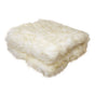 Camille Gold Cream Faux Fur Throw Rug 127 x 152 cm
