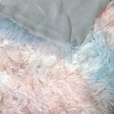 Finley Multi Colour Collection Shaggy Throw Rug 127 x 152cm Pastel Hues - Front View
