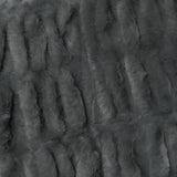 Harper Soft Ruched Pattern Faux Fur Throw Rug 127 x 152 cm Charcoal