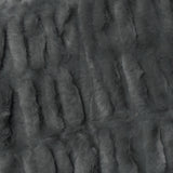 Harper Soft Ruched Pattern Faux Fur Throw Rug 127 x 152 cm Charcoal - Side View
