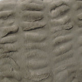 Harper Soft Ruched Pattern Faux Fur Throw Rug 127 x 152 cm Mocha - Side View