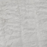 Harper Soft Ruched Pattern Faux Fur Throw Rug 127 x 152 cm White - Side View