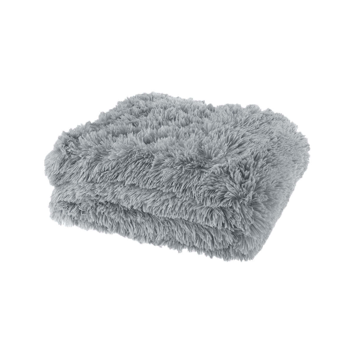 Lucia Nutural Collection Shaggy Throw Rug 127 x 152cm Grey