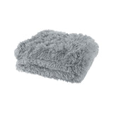 Lucia Nutural Collection Shaggy Throw Rug 127 x 152cm Grey