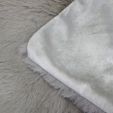 Tuscany Luxury Faux Sheep Wool Fur Throw Rug Ivory - Front View