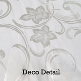 Deco White Luxury Jacquard Tablecloth 150 x 220 cm - Side View