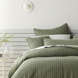 Bianca Bari Green Polyester Cotton Bedspread Set King - Side View
