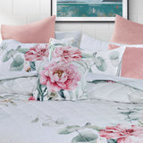 Bianca Coleraine White Floral Printed Bedspread Set Queen - Side View