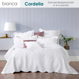 Bianca Elegance Cordelia White Bedspread Set Queen - Front View