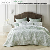 Bianca Eden Sage Jacquard Bedspread Set King - Front View