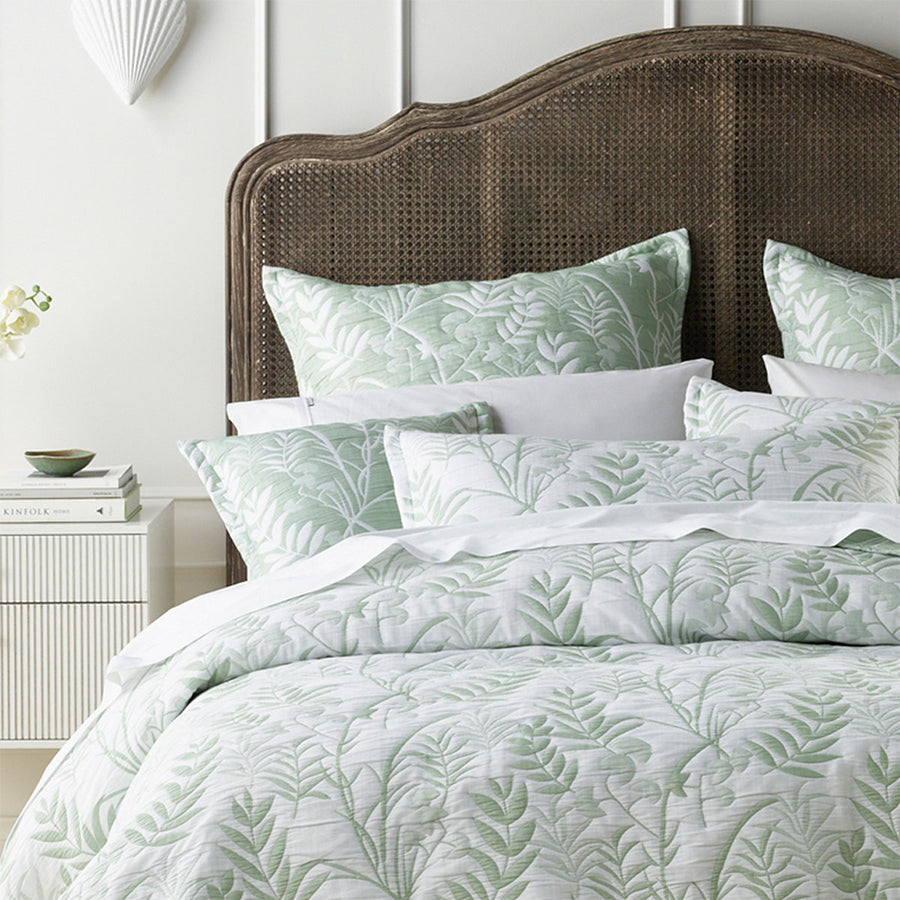 Bianca Eden Sage Jacquard Bedspread Set King, image 3