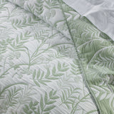 Bianca Eden Sage Jacquard Bedspread Set King - Top-Down View
