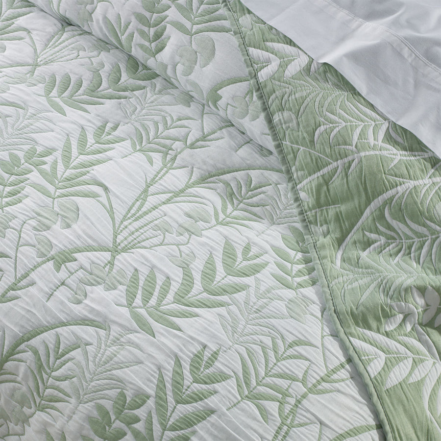 Bianca Eden Sage Jacquard Bedspread Set King, image 4