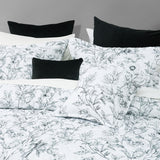 Bianca Gracie White Floral Printed Quilted Bedspread Set Queen - Side View