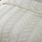 Bianca Kamala Cream Embossed Bedspread Set King - Side View