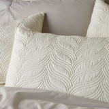 Bianca Kamala Cream Embossed Bedspread Set King - Top-Down View