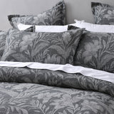 Bianca Maidstone Grey Floral Jacquard Bedspread Set Super King - Side View