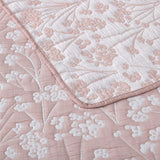 Bianca Myra Blush Floral Jacquard Bedspread Set King - 45-Degree Angle