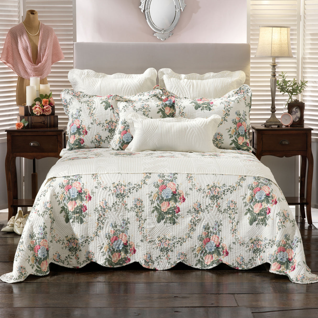 Rosedale Vintage Floral King Single Bedspread Set by Bianca
