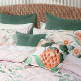 Bianca Sidney Blush Printed Floral Bedspread Set Queen - Side View