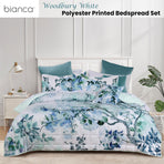 Bianca Woodbury White Botanical Printed Bedspread Set King