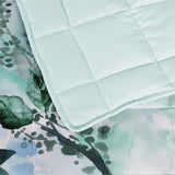 Bianca Woodbury White Botanical Printed Bedspread Set Queen - 45-Degree Angle