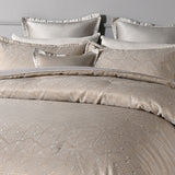 Bianca Bellagio Gold 6 Pcs Jacquard Geometric Comforter Set Super King - Side View