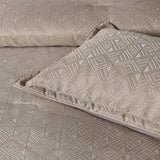 Bianca Bellagio Gold 6 Pcs Jacquard Geometric Comforter Set Super King - Top-Down View