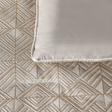 Bianca Bellagio Gold 6 Pcs Jacquard Geometric Comforter Set Super King - 45-Degree Angle
