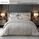 Bianca Firenze Pearl 6 Pcs Jacquard Geometric Comforter Set Super King - Front View