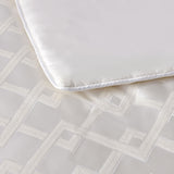 Bianca Firenze Pearl 6 Pcs Jacquard Geometric Comforter Set Super King - 45-Degree Angle