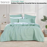 Bianca Cressida Sage Cotton Polyester Coverlet Set Queen/King - Front View