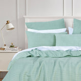 Bianca Cressida Sage Cotton Polyester Coverlet Set Queen/King - Side View