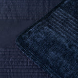 Bianca Cyrano Indigo Soft Velvet Polyester Quilted Coverlet Set Single/Double - 45-Degree Angle