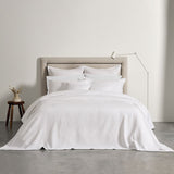 Evora Luxe White Cotton Jacquard Coverlet Set for Queen/King Beds