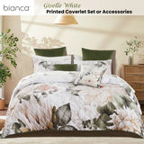 Bianca Giselle White Polyester Printed Floral Coverlet Set Super King - Front View