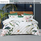 Bianca Indi White Polyester Coverlet Set Single/Double - Front View