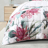 Bianca Nikita White Polyester Coverlet Set Queen/King - Top-Down View