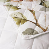 Bianca Rosalia White Floral Printed Quilted Polyester Coverlet Set Single/Double