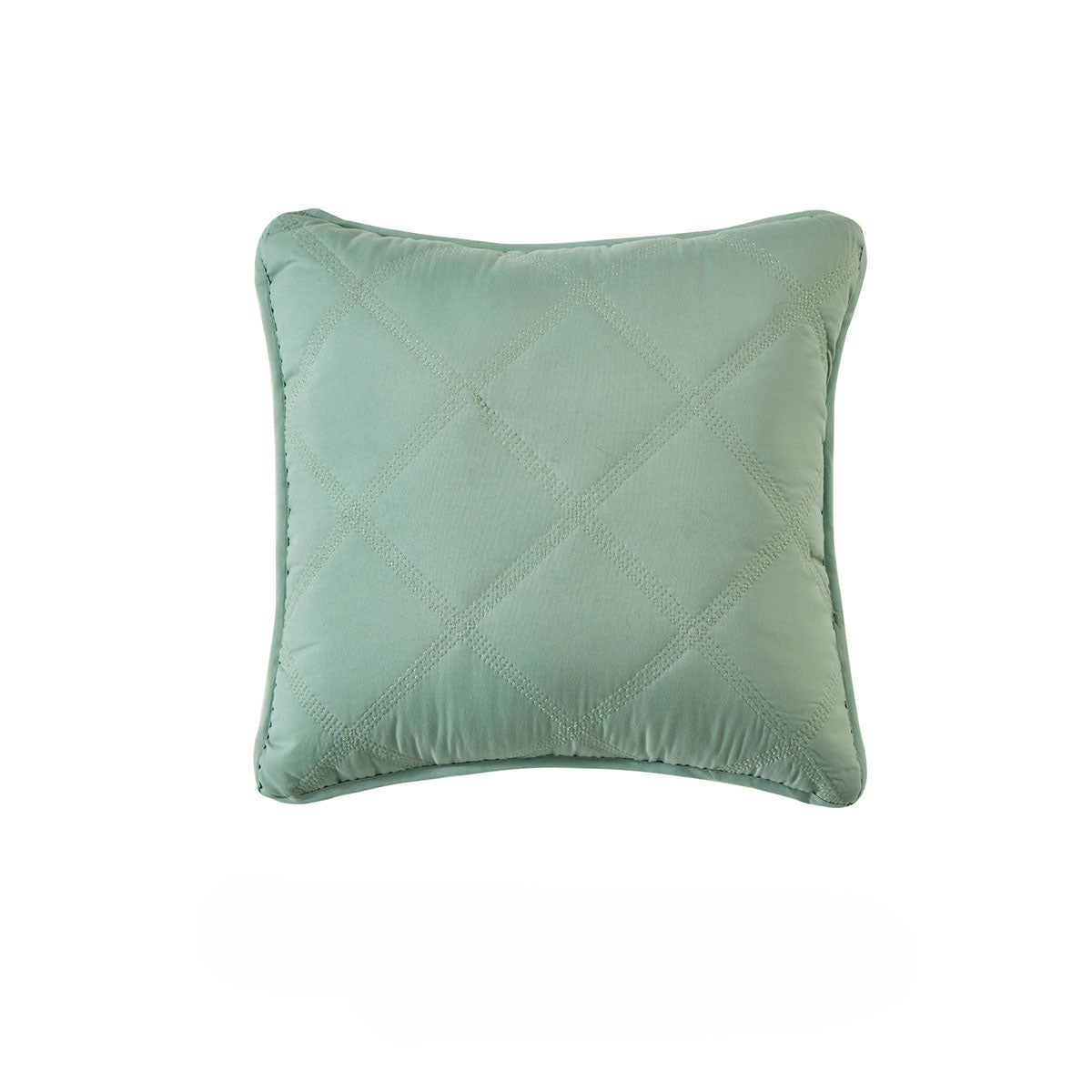 Bianca Olive Quilted Square Cushion - 43 x 43cm