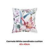 Bianca Carmela White Coordinate Square Filled Cushion - Front View
