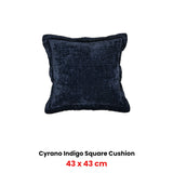 Bianca Cyrano Indigo Square Filled Cushion 43 x 43cm - Front View