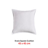 Evora Elegance White Square Cushion - Front View