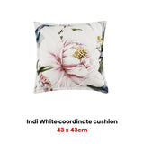 Bianca Indi White Square Filled Cushion 43 x 43cm - Front View