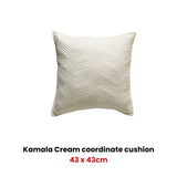 Bianca Kamala Cream Coordinate Square Filled Cushion - Front View