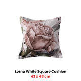 Bianca Lorna White Square Filled Cushion 43 x 43cm - Front View