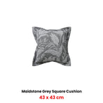 Bianca Maidstone Grey Coordinate Square Filled Cushion 43 x 43cm